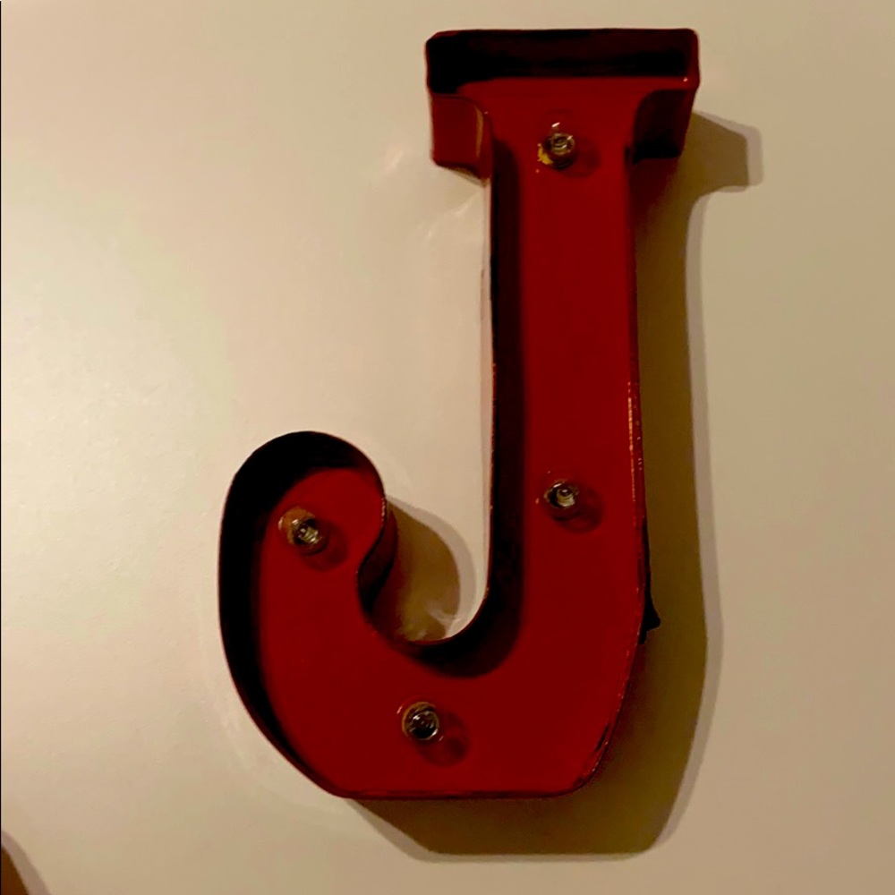 Cute J light up decor for room